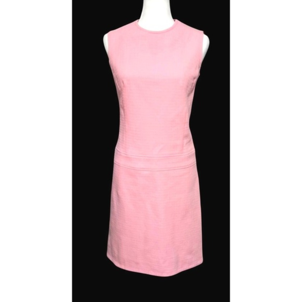 Handmade‎ Shift Dress Women Small Pink Vintage Drop Waist Sleeveless